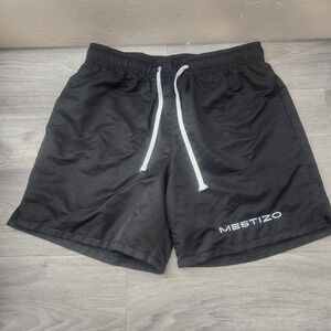 Shaka Wear Black Athletic Shorts Size S Streetwear Mestizo Embroidered Lined
